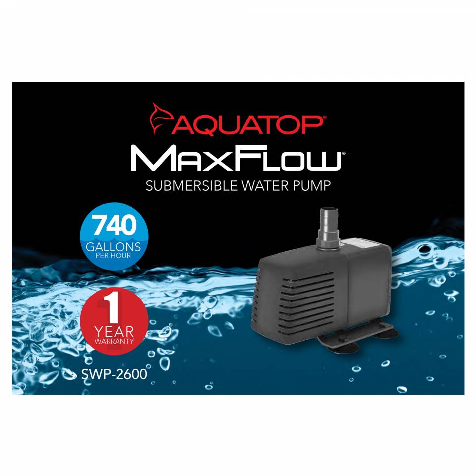 Aquatop SWP-2600 MaxFlow Submersible Pump – 677 GPH