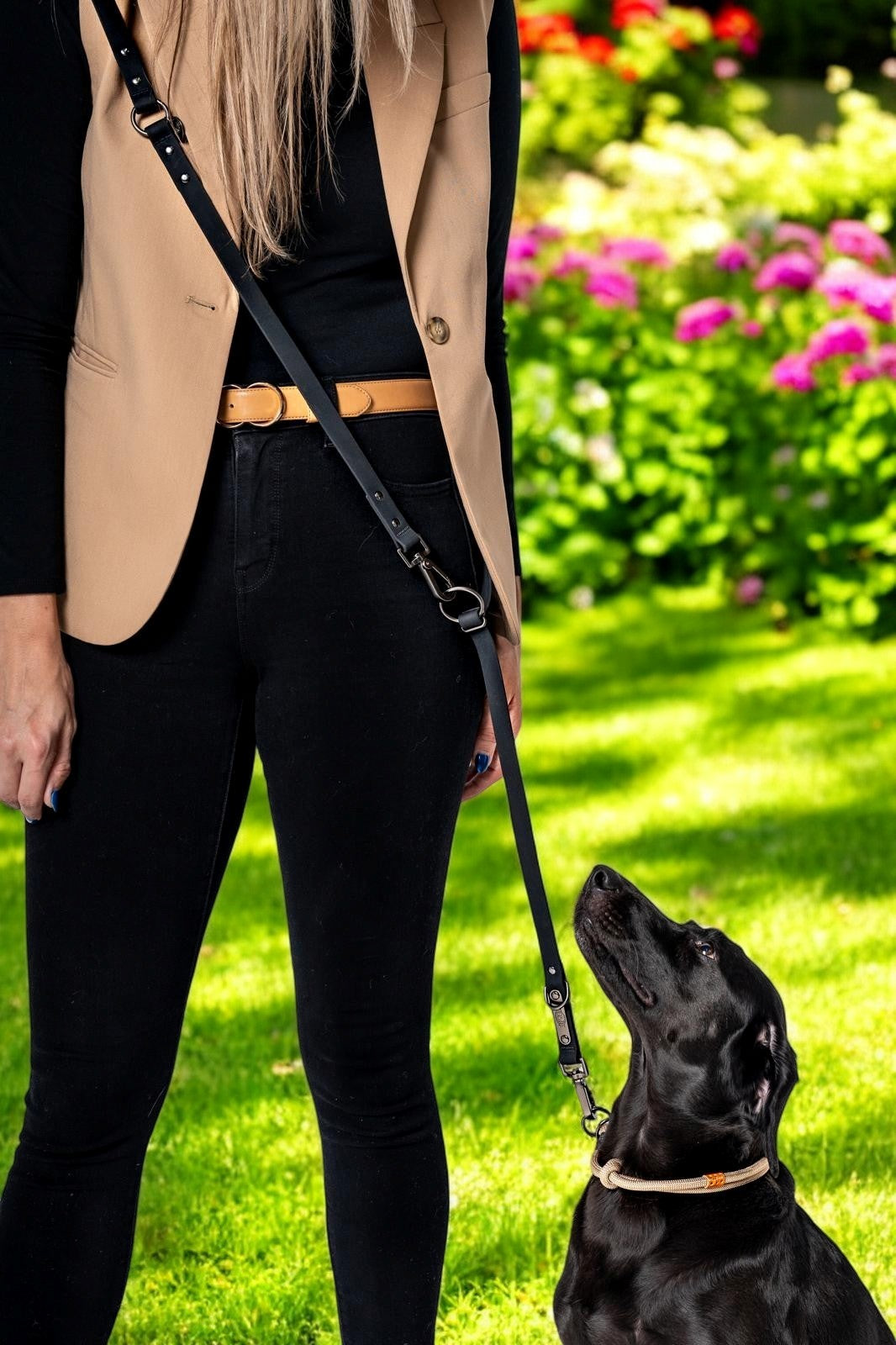 Slip & Stroll Slip-Lead Collar- L, Sand