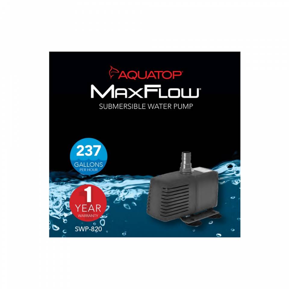 Aquatop SWP-820 MaxFlow Submersible Pump – 237 GPH