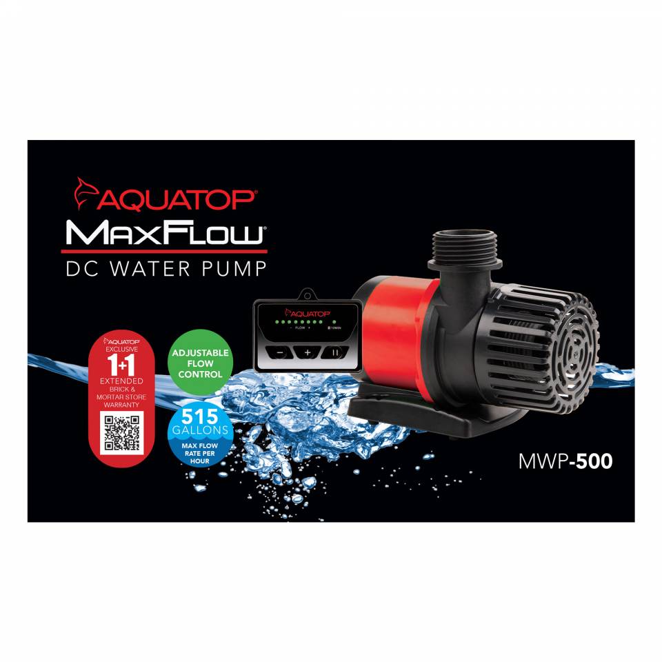 Aquatop MWP-500 DC Water Pump w/ Controller – 515 GPH