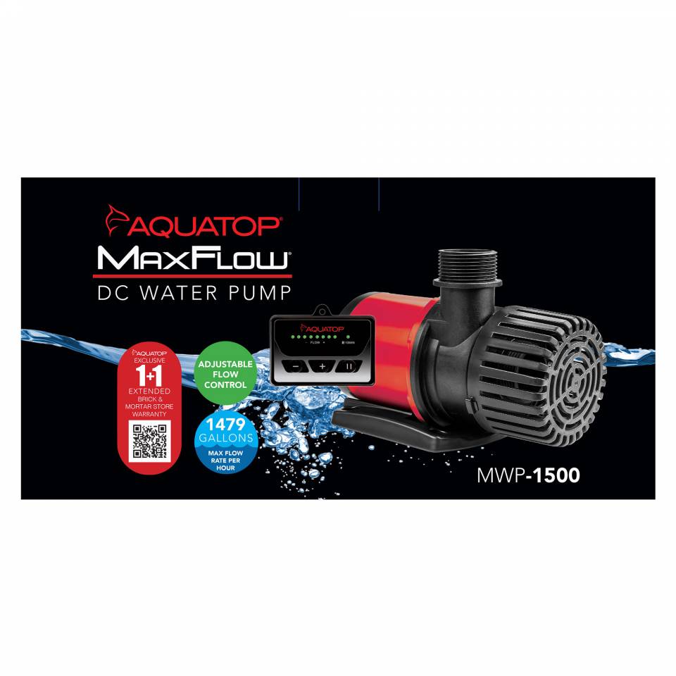 Aquatop MWP-1500 DC Water Pump w/ Controller – 1479 GPH